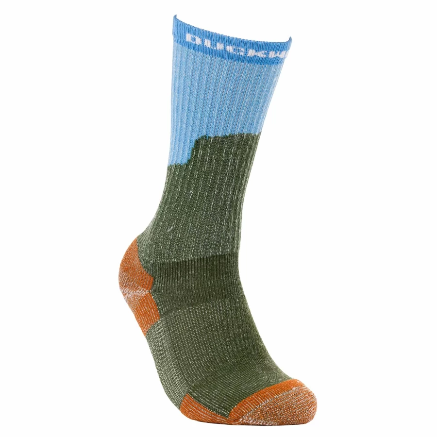 DUCKWORTH Midweight Black Butte Hiking Crew Socks for Men & Women - Moisture-Wicking Merino Wool Blend
