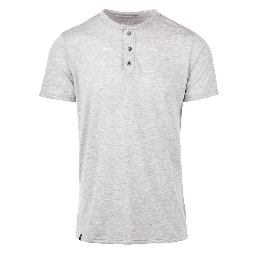 DUCKWORTH Men's Vapor Henley Shirt - Moisture-Wicking Performance Tee for Active Lifestyles